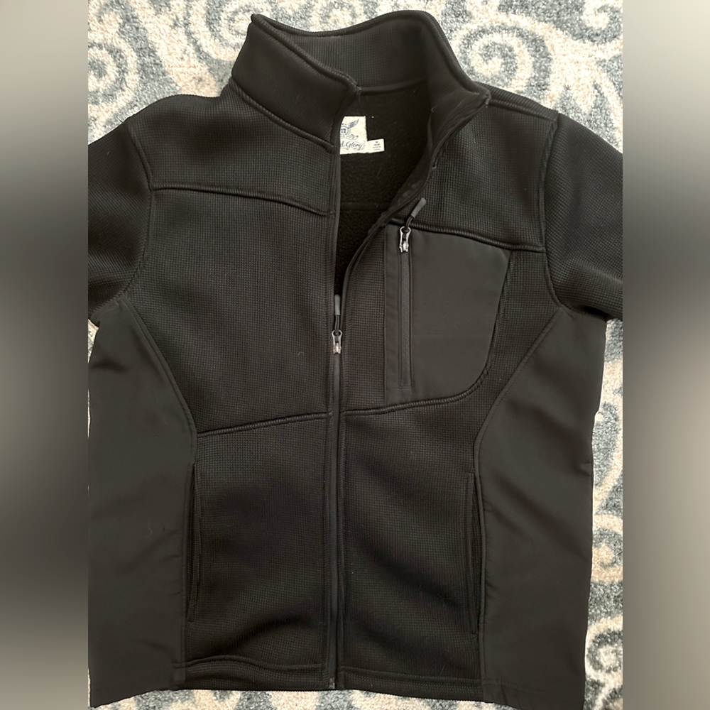 Men’s medium black jacket with fleece lining